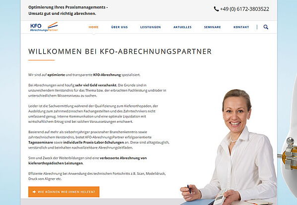 Webseite KFO-Abrechnungspartner