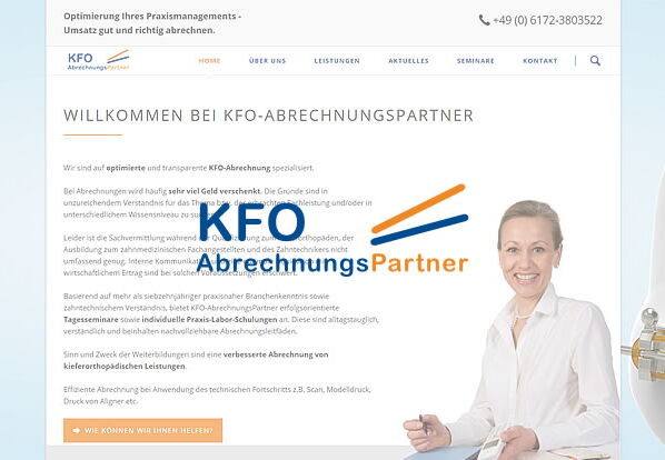 Webseite KFO-Abrechnungspartner