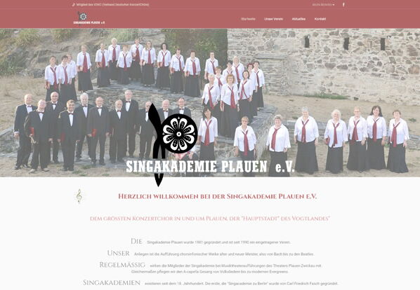 Website Singakademie Plauen
