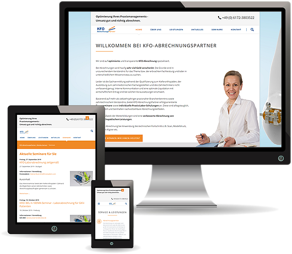 responsive Webseite KFO-Abrechnungspartner
