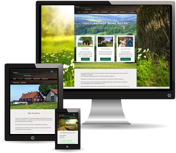 responsive Webseite Pension Vogtlandhof