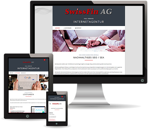 responsive Webseite SwissFin AG