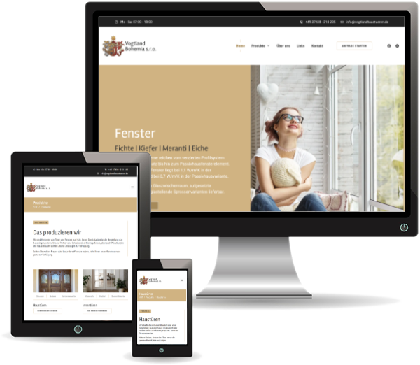 responsive Webseite Vogtland Bohemia s.r.o.