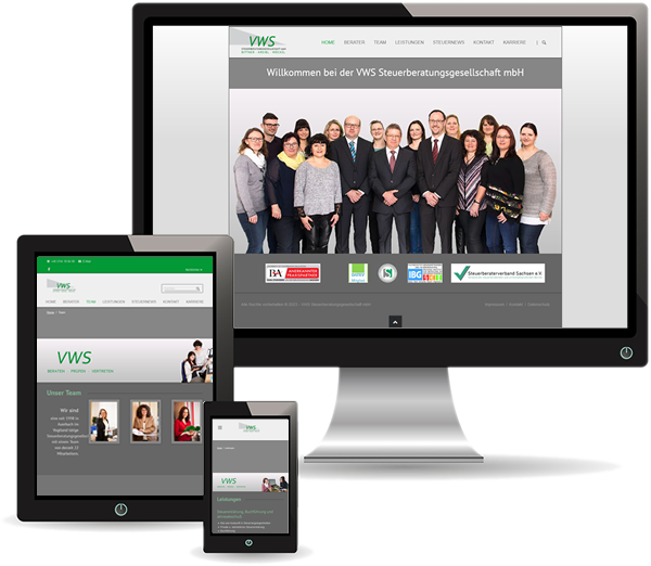 responsive Webseite VWS-Steuerberatungsgesellschaft mbH