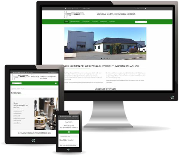 responsive Webseite Werkzeugbau Schädlich