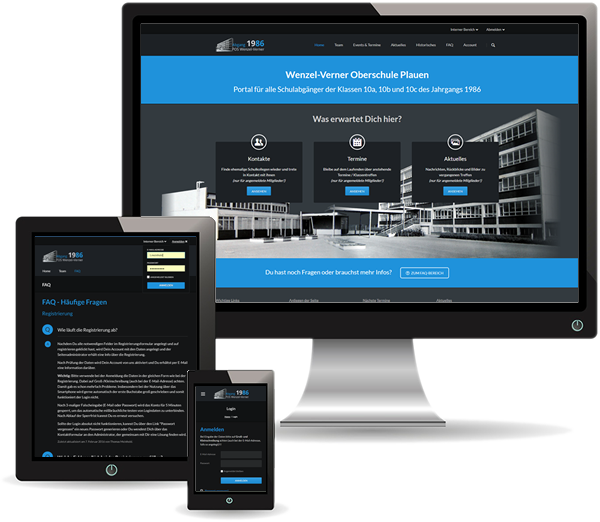 responsive Webseite WV 1986